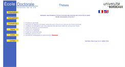 Desktop Screenshot of edsvs.u-bordeaux2.fr